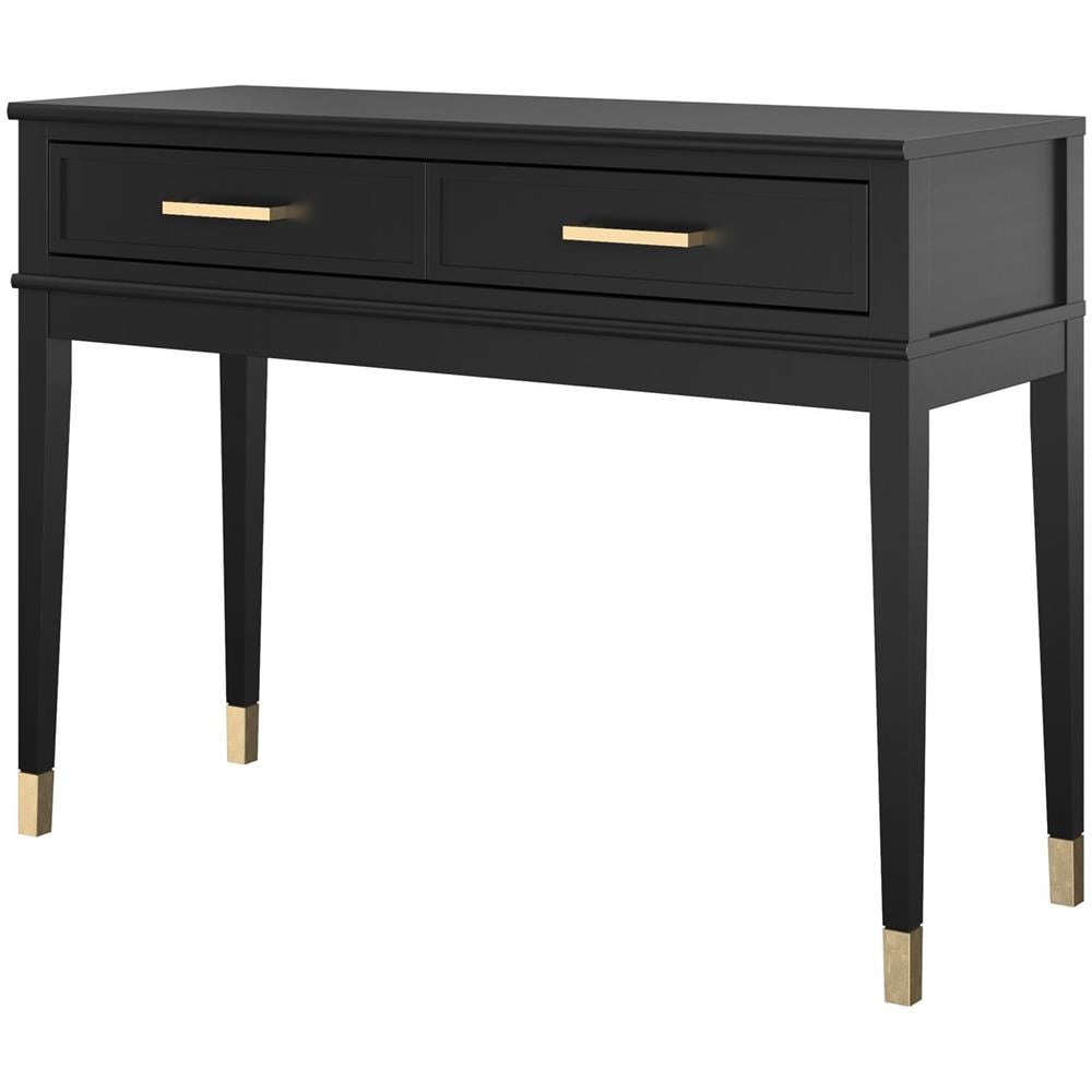 Westerleigh Consolle Con 2 Cassetti In Mdf Nero - Foto 1