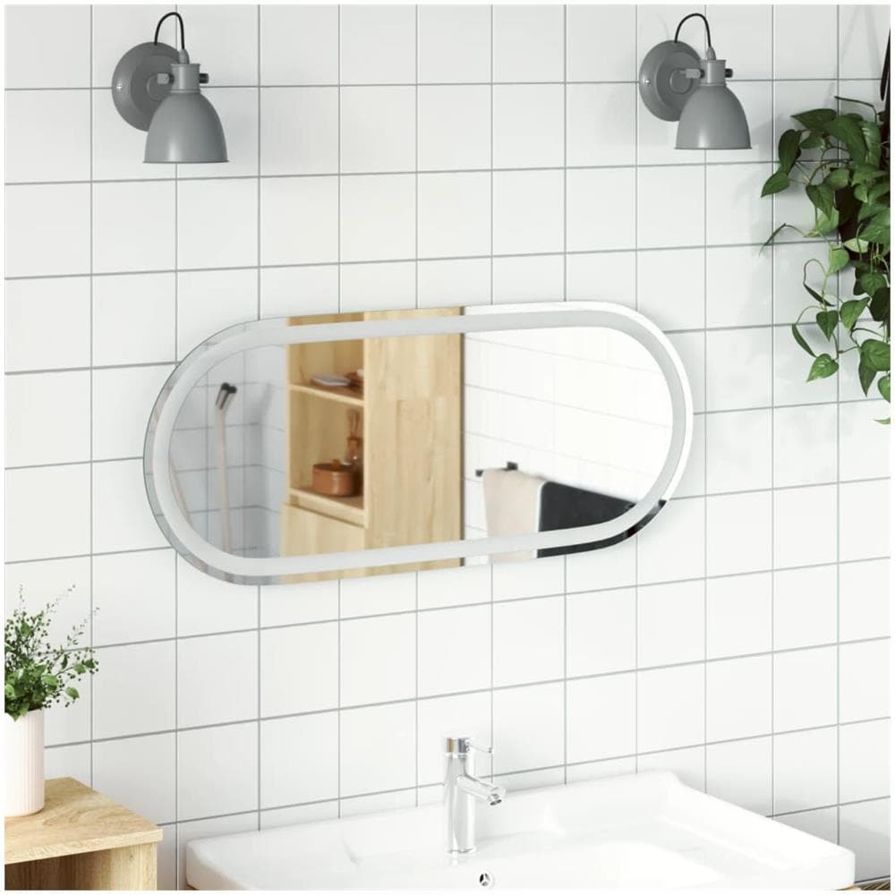 Specchio Da Bagno Led 90x40 Cm Ovale - Foto 1
