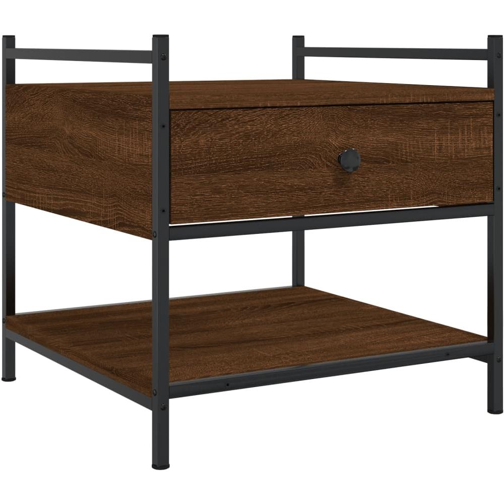 Tavolino Da Salotto Rovere Marrone 50x50x50cm Legno Multistrato - Foto 2