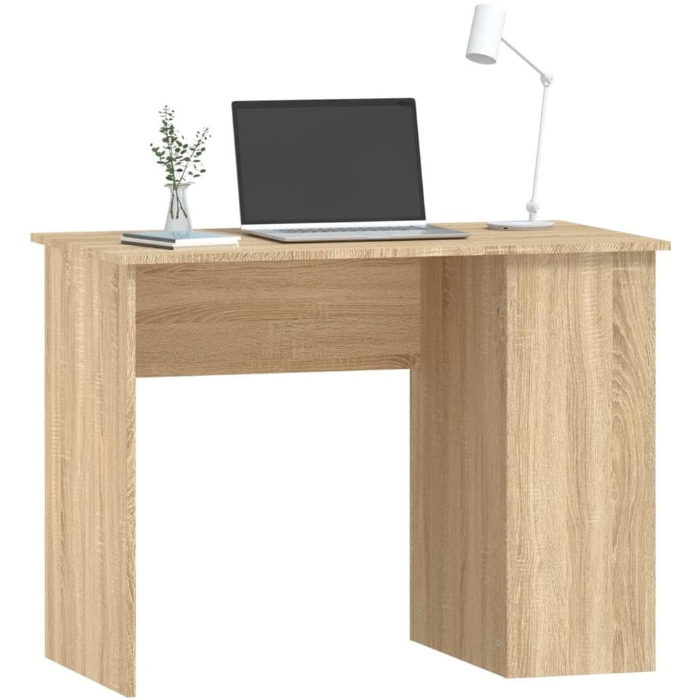 Scrivania Rovere Sonoma 100x55x75 Cm In Legno Multistrato - Foto 3