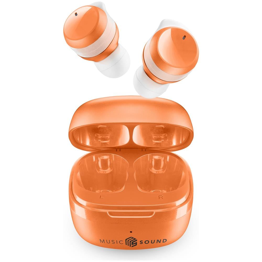 Cuffie Bluetooth FLOW con Custodia di Ricarica Colore Arancione - Foto 2