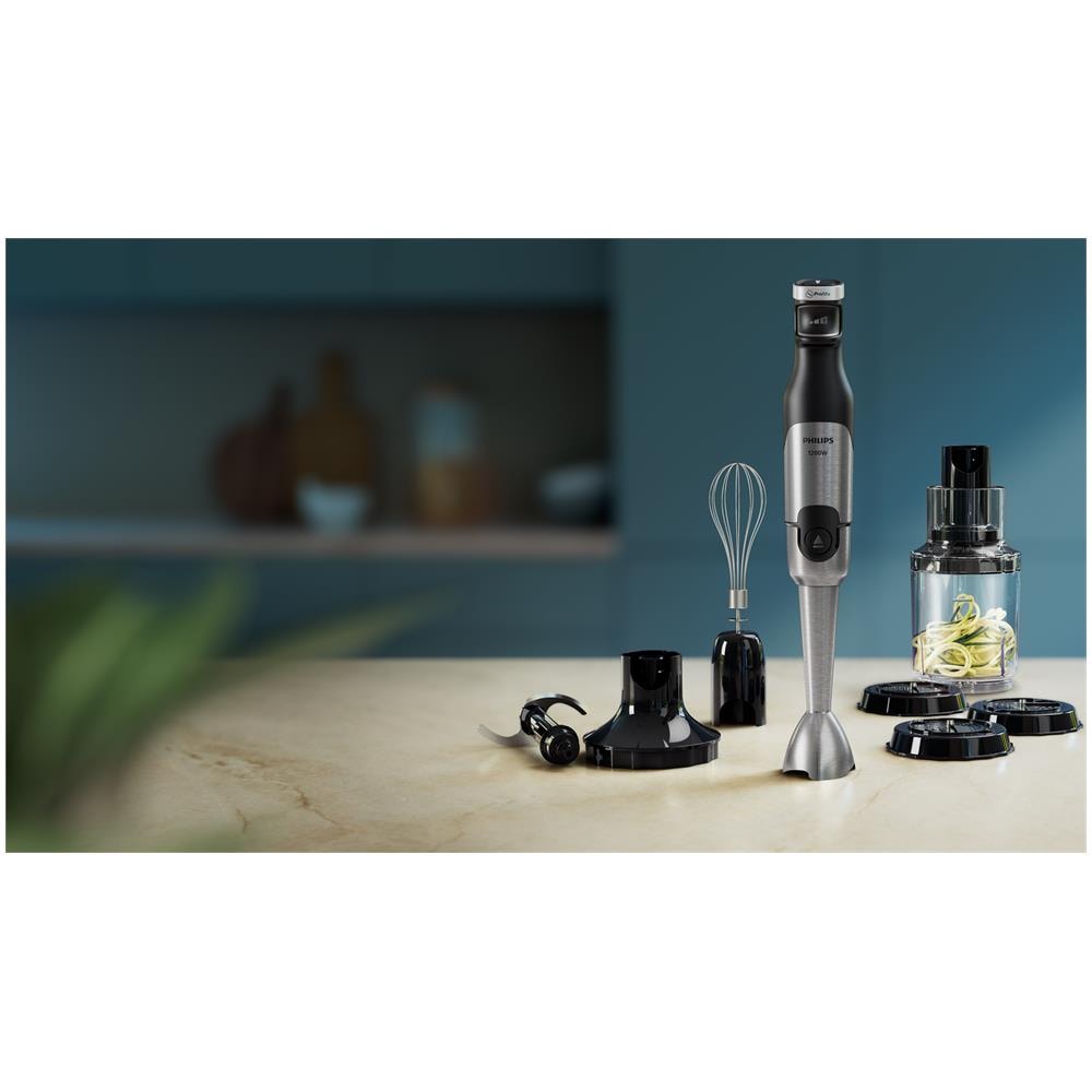 Frullatore ad Immersione HR2684/00 Potenza 1200 Watt Colore Nero, Acciaio inox - Foto 9