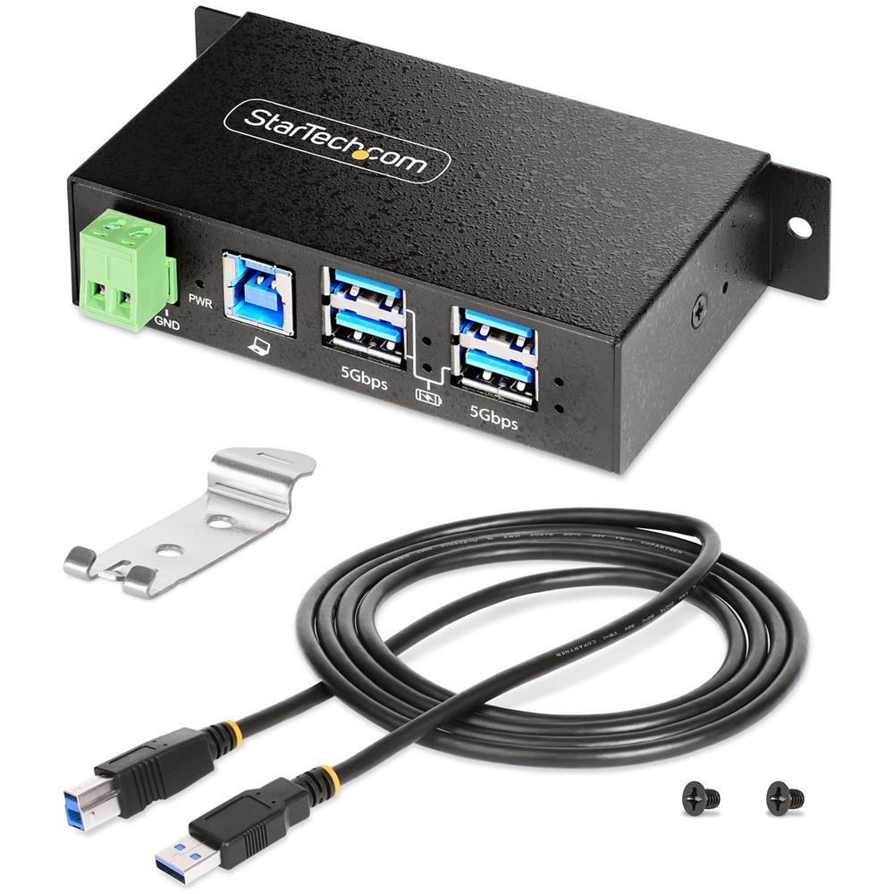 Hub USB gestito a 4 Porte con 4x USB-A, Alloggiamento industriale in metallo resistente, Protezione ESD e contro le sovratensioni, Montabile a parete /scrivania /supporto, USB 3.0/3.1/3.2 Gen 1 5Gbps - Foto 8