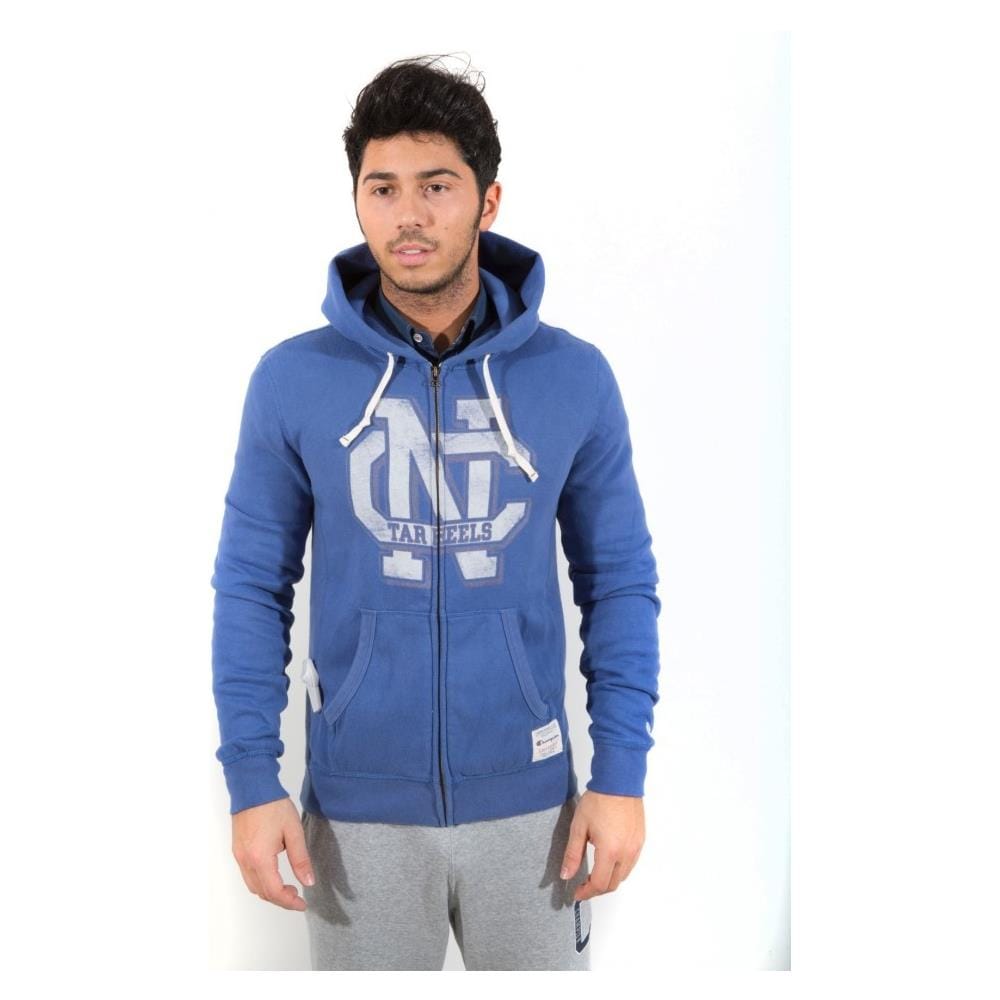 Felpa Uomo Collegiale Ny Full Zip Xl Azzurro - Foto 1