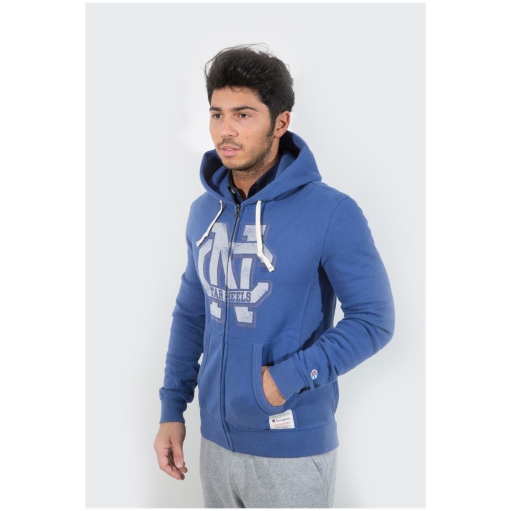 Felpa Uomo Collegiale Ny Full Zip Xl Azzurro - Foto 2