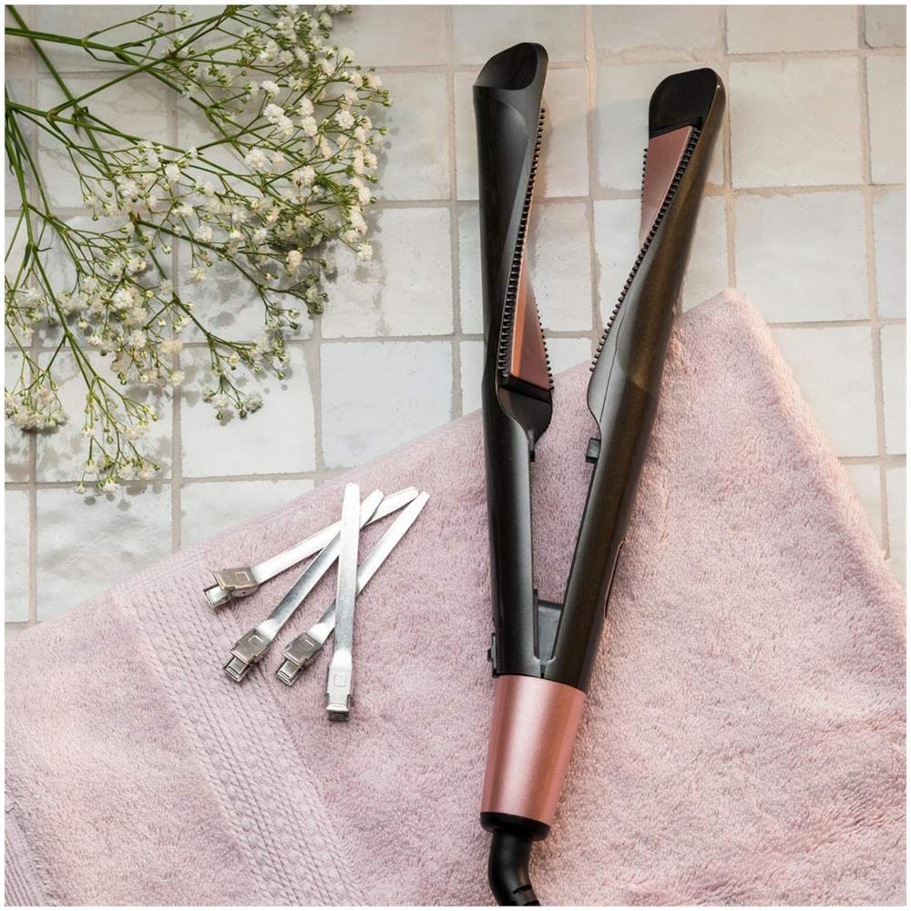 Piastra in Ceramica per Capelli Curl & Straight Confidence Design 2 in 1 Temperatura Max 230°C Colore Neor / Bronzo - Foto 10