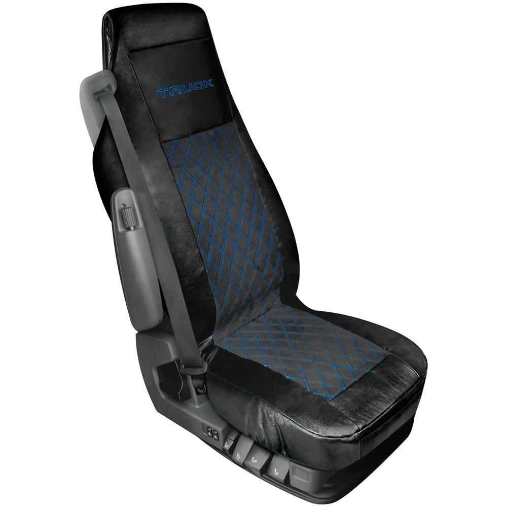 97854 Mirian Coprisedile In Similpelle E Suede Trapuntato Nero-blu - Foto 1