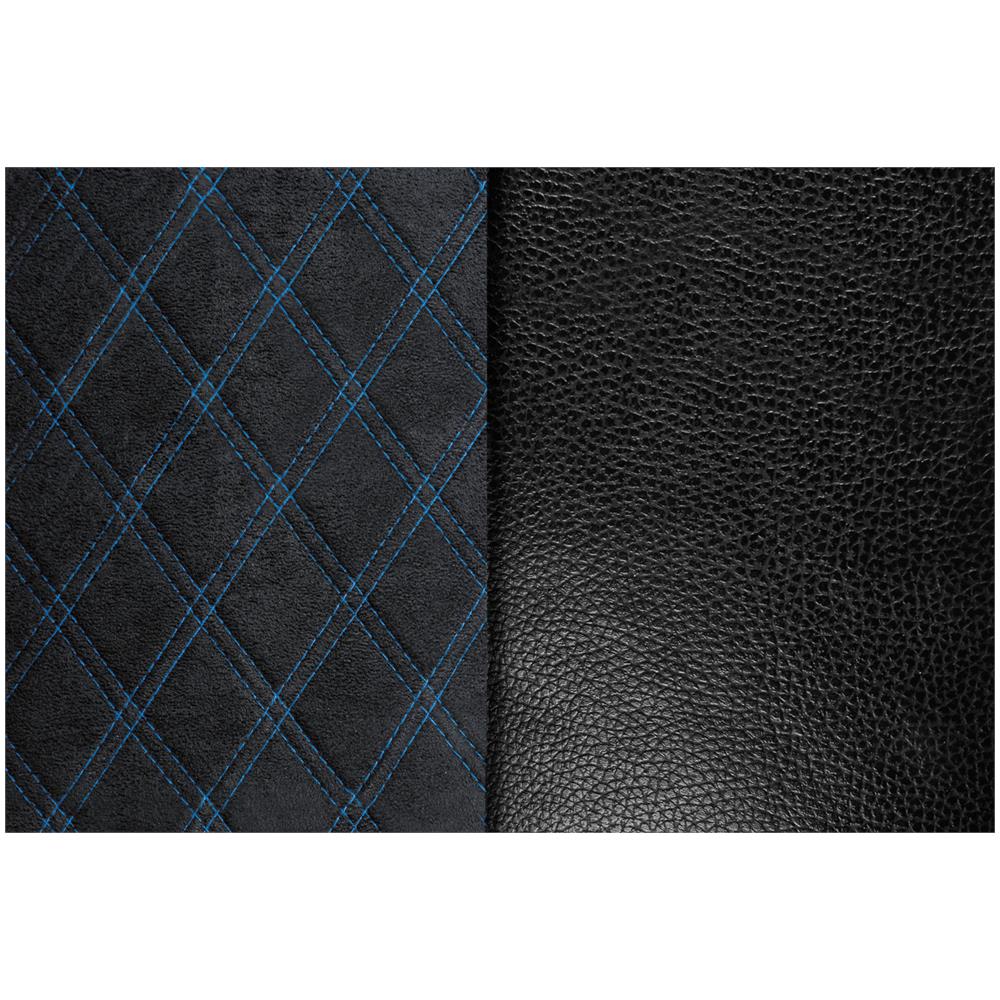 97854 Mirian Coprisedile In Similpelle E Suede Trapuntato Nero-blu - Foto 3