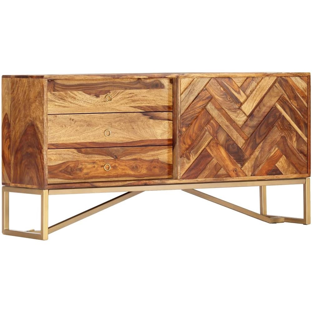 Credenza 118x30x60 Cm In Legno Massello Di Sheesham - Foto 1