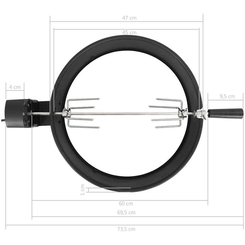 Kit Per Barbecue Allo Spiedo 47 Cm Nero - Foto 2