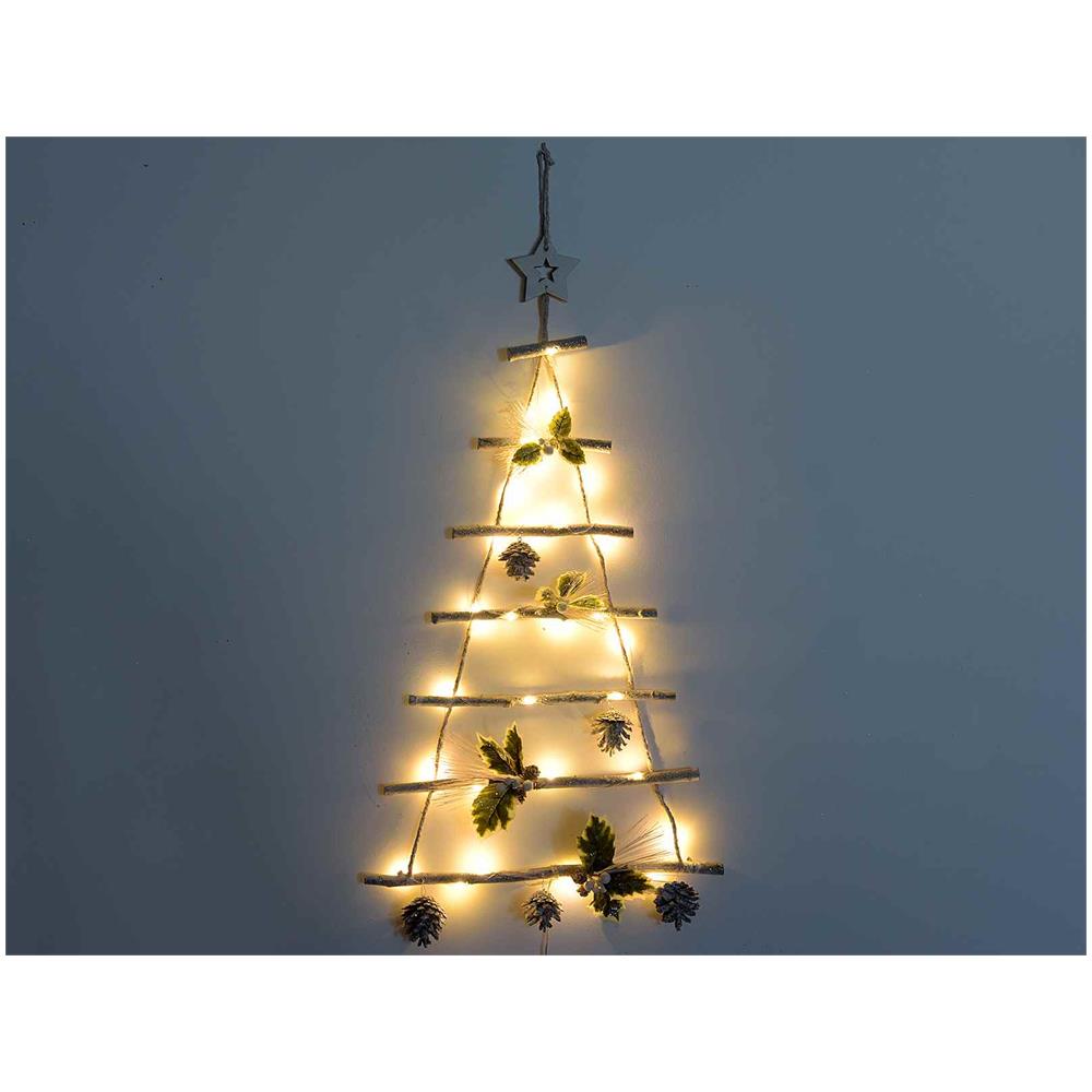 Set Due Alberi Di Natale Da Appendere Con Luci Led Decorazione Per Casa E Vetrine - Foto 3