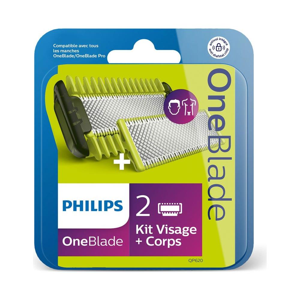 Lama Da Barba Di Ricambio Oneblade Qp25xx / Oneblade Pro Qp65xx Ipx7, Argento - Foto 2