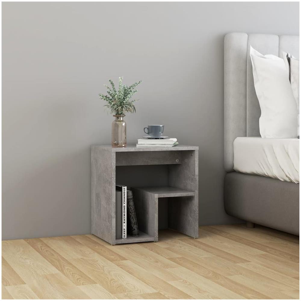 Comodini 2 pz Grigio Cemento 40x30x40 cm in Legno Multistrato - Foto 3
