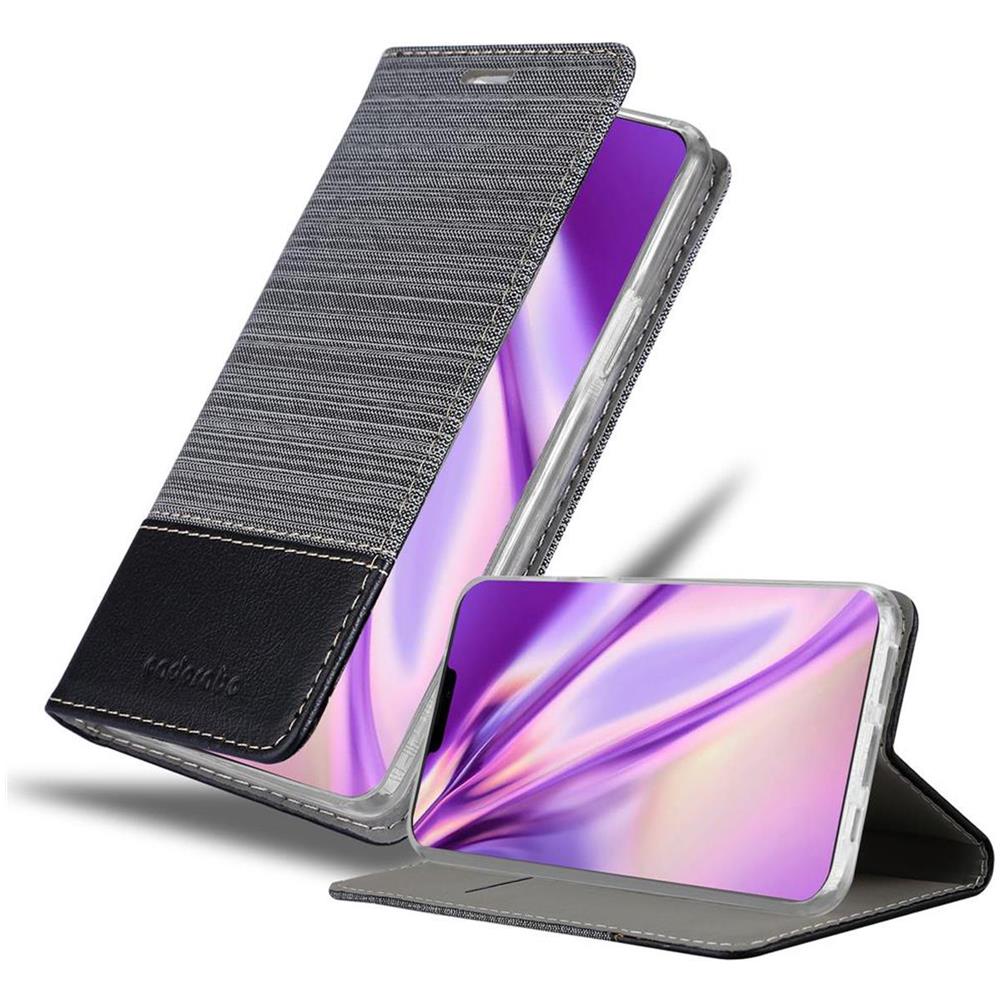 Cadorabo Custodia Compatibile Con Apple Iphone 12 / Iphone 12 Pro (6,1"" Zoll) In Grigio Nero - Coperchio Protettiva Con Chiusura Magnetica, Funzione Stand E Tasca Per Le Carte - Foto 1