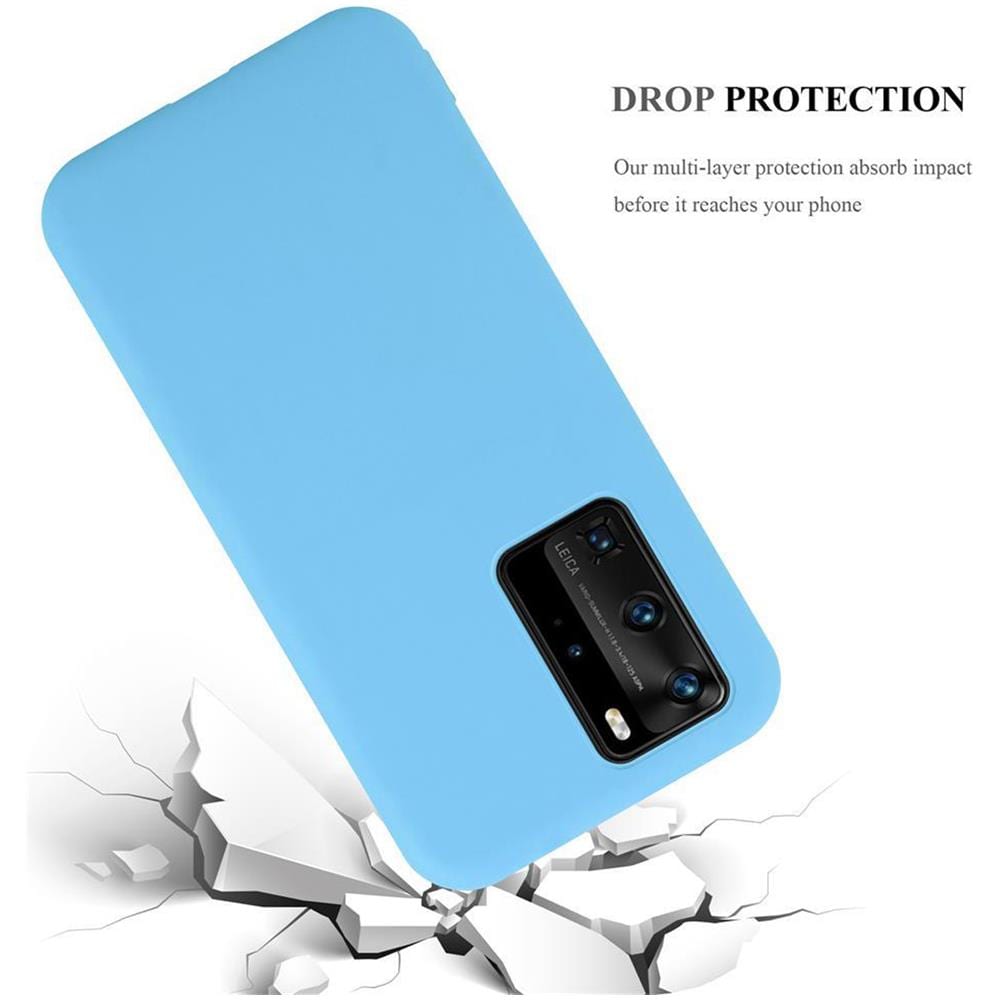 Custodia Compatibile Con Huawei P40 Pro In Candy Blu - Coperchio Protettivo In Silicone Tpu Flessibile - Foto 8