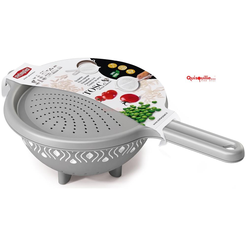 Tosca, Scolariso Grey Cm 22 Con Coperchio Per Alimenti Qualità Extra - Foto 1