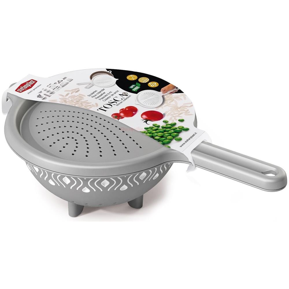 Tosca, Scolariso Grey Cm 22 Con Coperchio Per Alimenti Qualità Extra - Foto 2