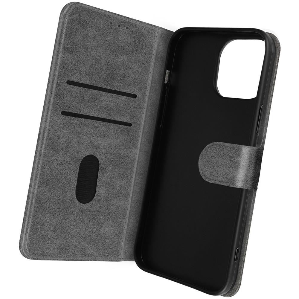 Custodia Per Iphone 14 Pro Max, Portacarte E Funzione Supporto Grigia - Foto 1