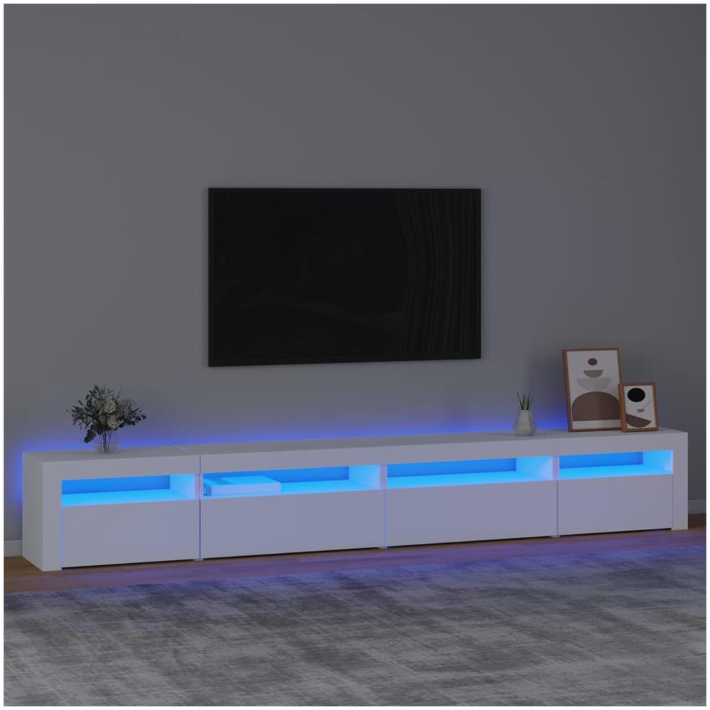 Mobile Porta TV con Luci LED Bianco 270x35x40 cm - Foto 1