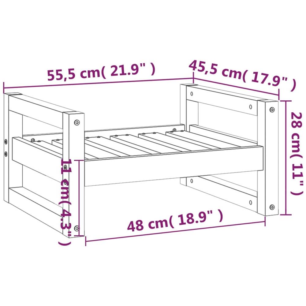 Cuccia Per Cani Bianca 55,5x45,5x28cm In Legno Massello Di Pino - Foto 7