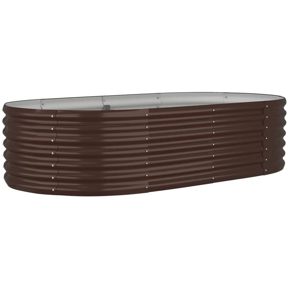 Letto Giardino Acciaio Verniciato a Polvere 152x80x36cm Marrone - Foto 1
