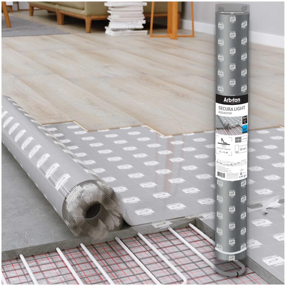 Rotolo da 10mq di Tappetino Parquet, Spc, Lvt, Laminati per Sottofondi Riscaldati e Umidità 1,6mm - Foto 1