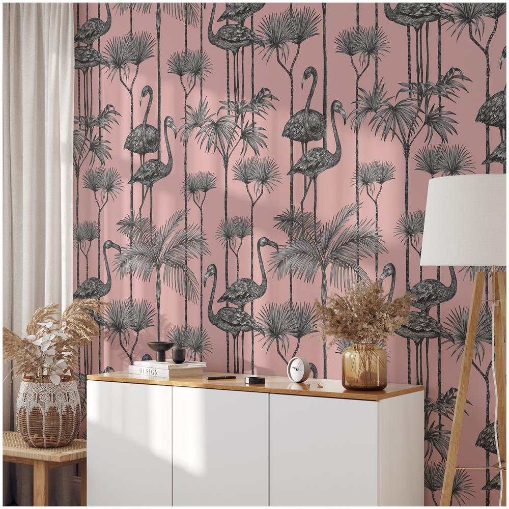 Carta Da Parati Pellicani In Fogli Di Vera Carta Vegana, Made In Italy, 200x280cm, 5,5mq - Foto 3