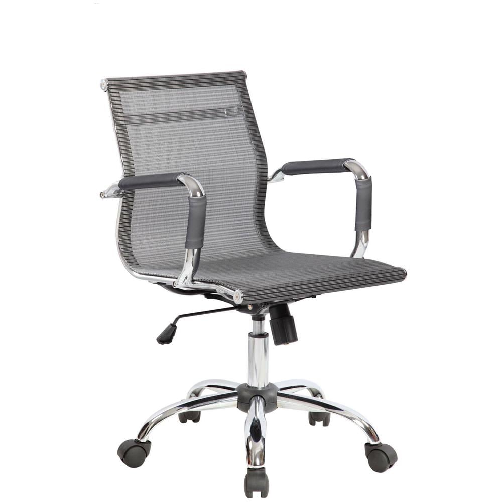 Sedia Con Ruote Traversonen \, Poltrona Direzionale Con Braccioli, Sedia Ergonomica Da Ufficio, Grigio, 62x54h92/102 Cm - Foto 1