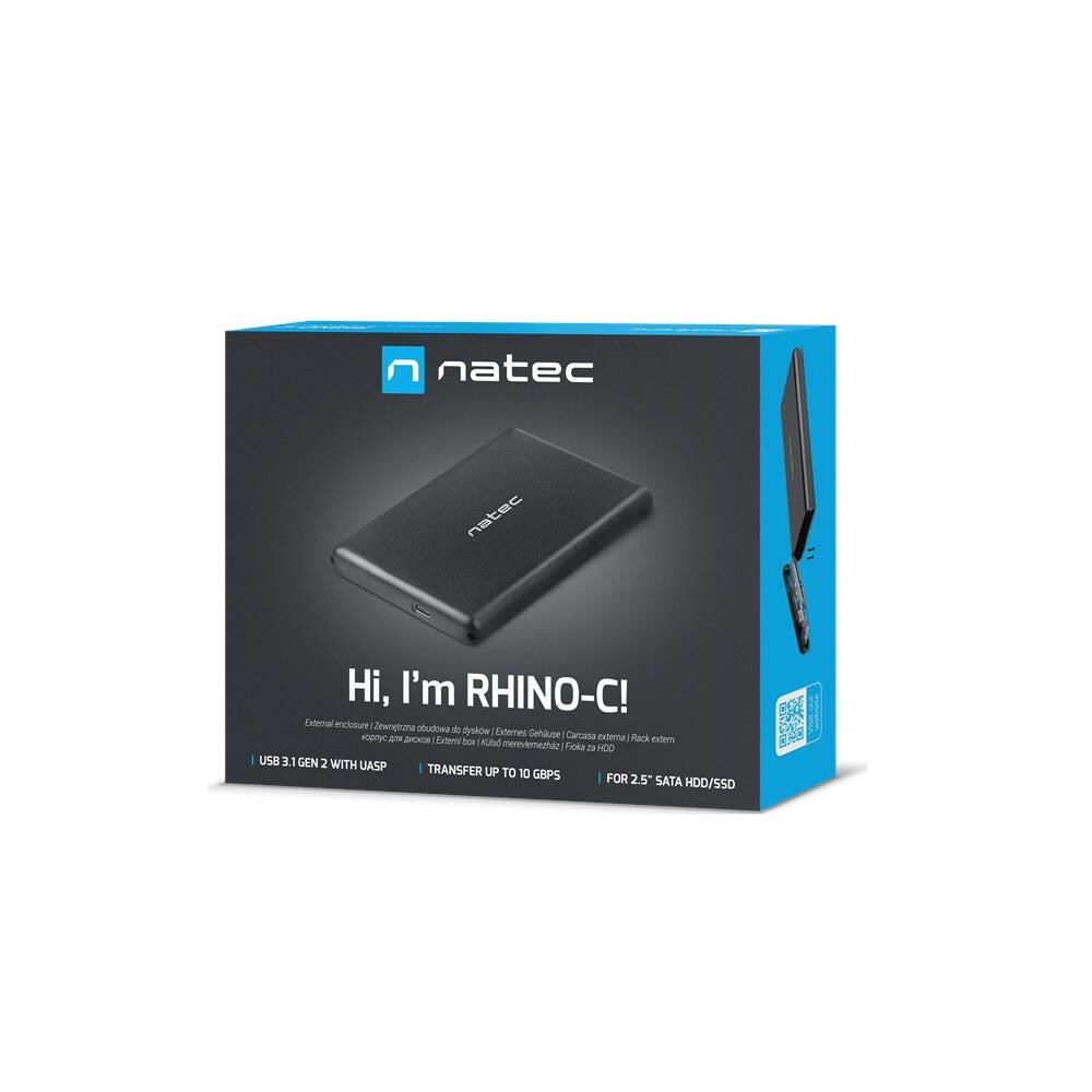 RHINO-C Box esterno HDD /SSD Nero 2.5" - Foto 10