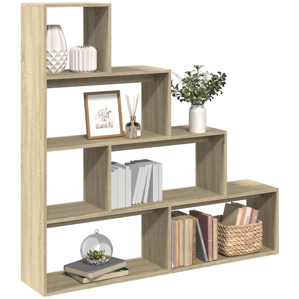 Libreria 4 Ripiani Rovere Sonoma 143,5x29x143,5 cm Truciolato - Foto 2