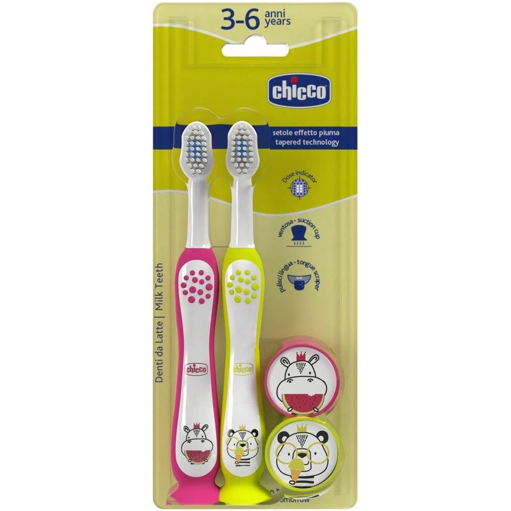 Combo Spazzolini Hippo-Panda 3-6 Anni - Foto 1