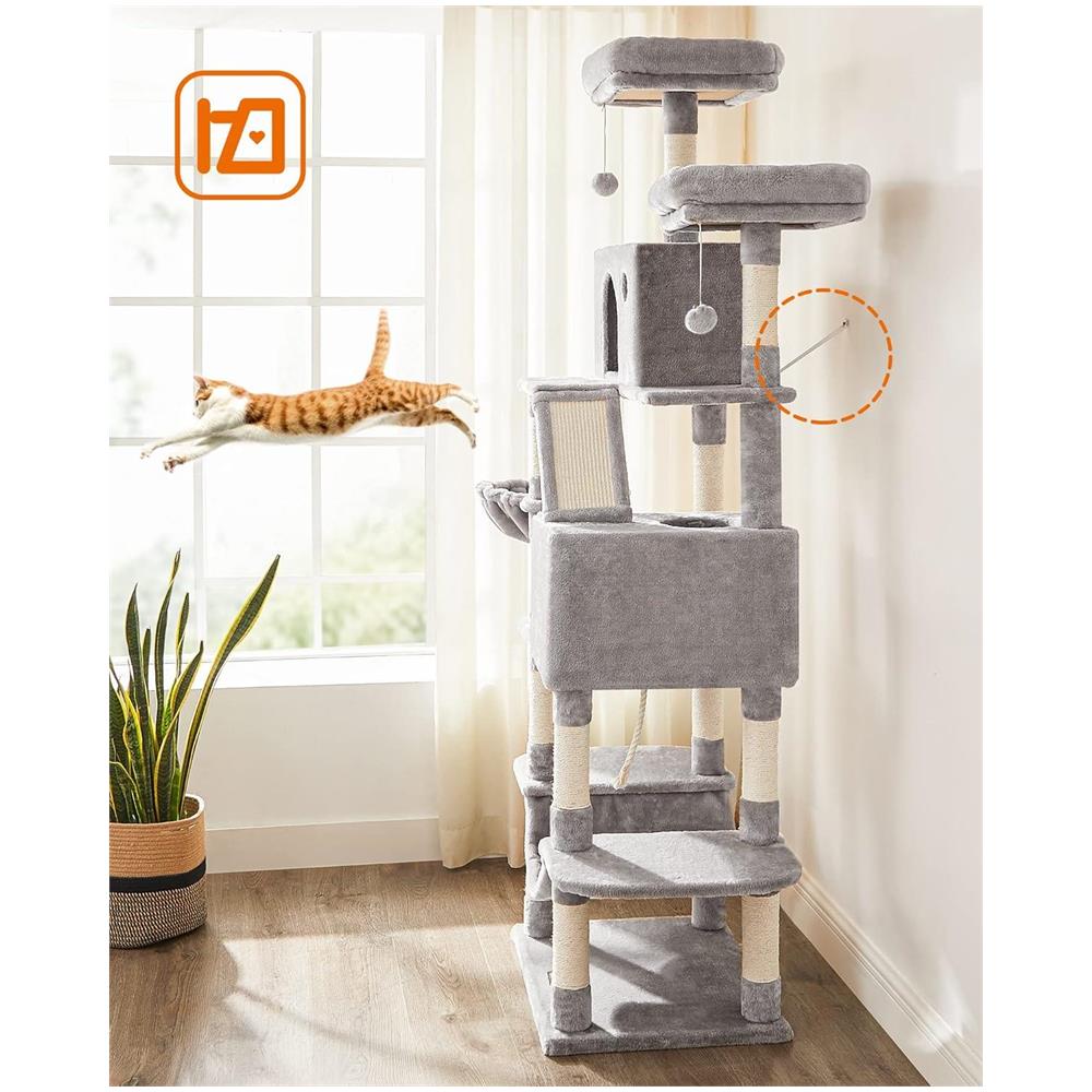 Tiragraffi per gatti VALORA - Grigio chiaro, corda di sisal, PCT190W01 - Foto 8