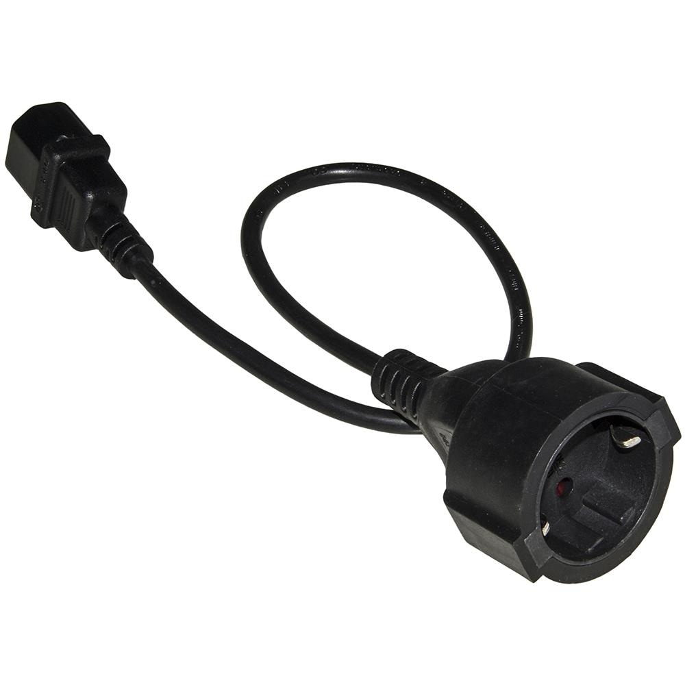 Cavo Adattatore Di Alimentazione Presa Schuko Tedesca Femmina - Iec C14 Maschio Cm 50 - Foto 1