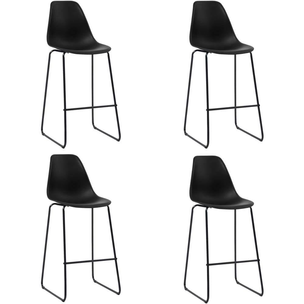 Sedie Da Bar 4 Pz Nere In Plastica - Foto 1