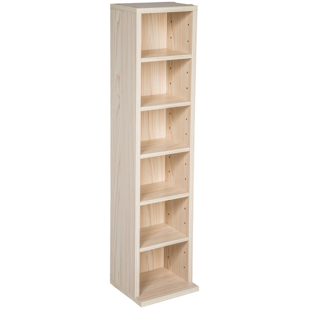 Scaffale Per Cd Con 6 Scomparti Per 102 Cd 90 X 21 X 20 Cm - Faggio - Foto 5