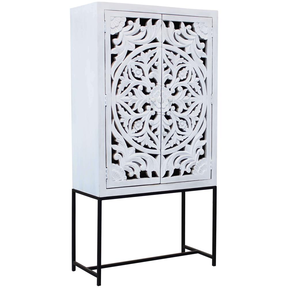 Ohm - Credenza Con Decoro 2 Ante Legno E Ferro - Foto 1