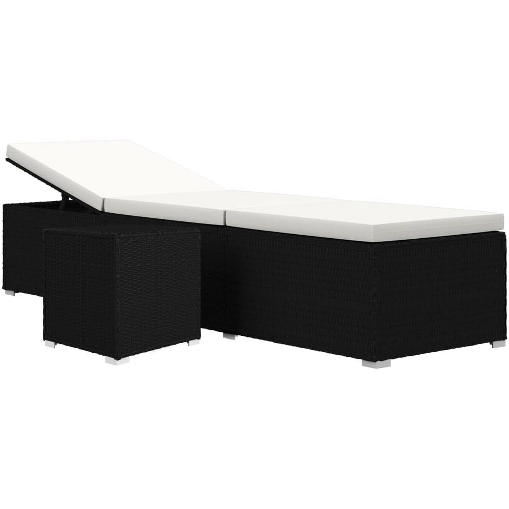 VidaXL Lettino Prendisole Con Baldacchino E Cuscino | Bianco Crema Per Giardino, Spiaggia E Piscina