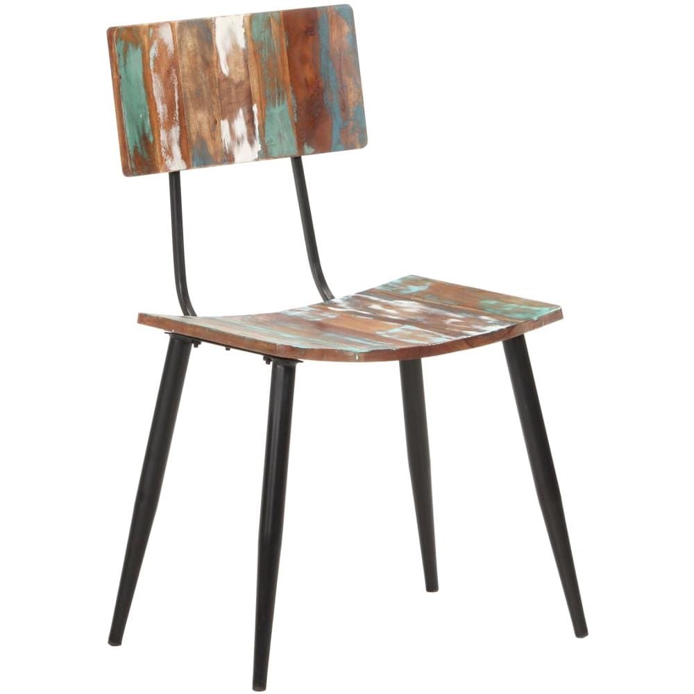 Sedie Da Pranzo 4 Pz In Legno Massello Di Recupero - Foto 2