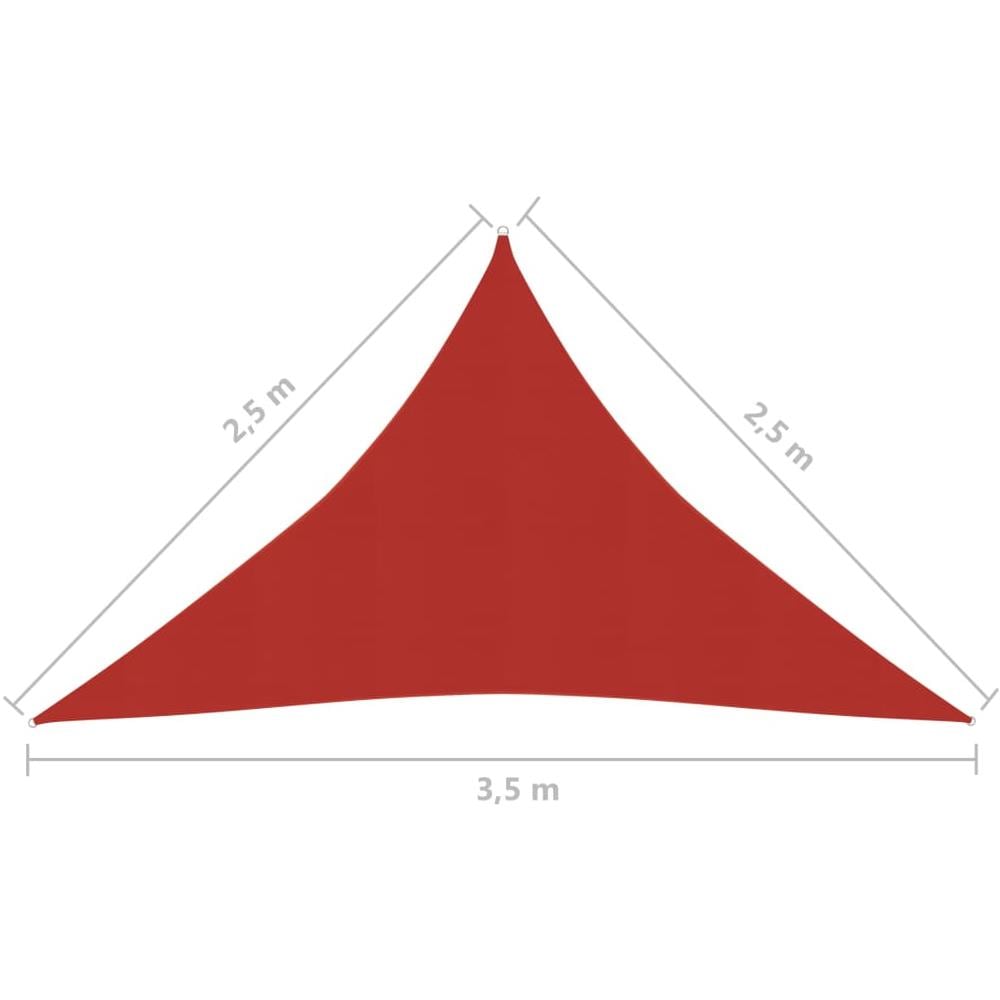 Vela Parasole 160 G / m? Rossa 2,5x2,5x3,5 M In Hdpe - Foto 6