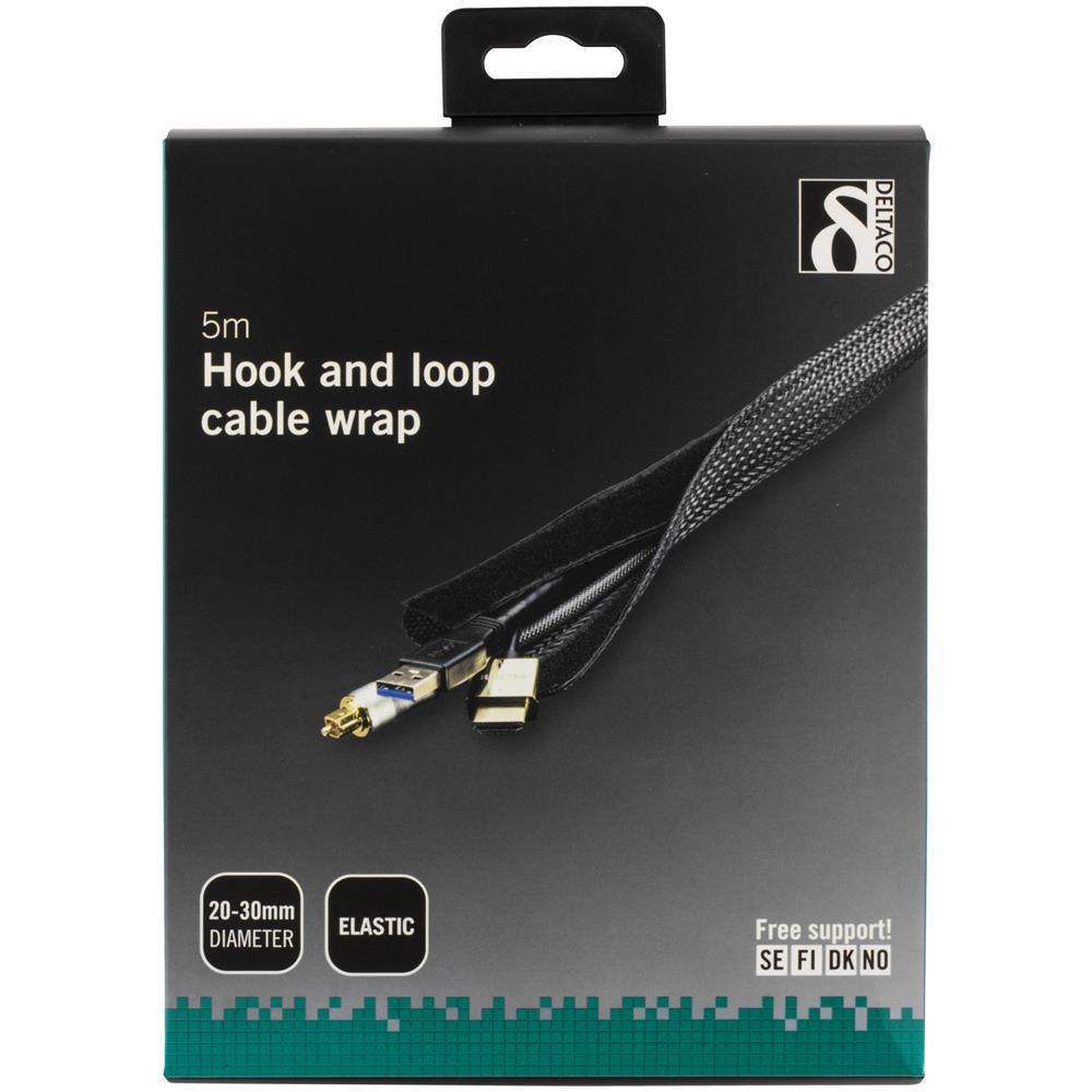 Calzino Smistatore In Nylon, Cinturino In Velcro, 5 M, Nero - Foto 6