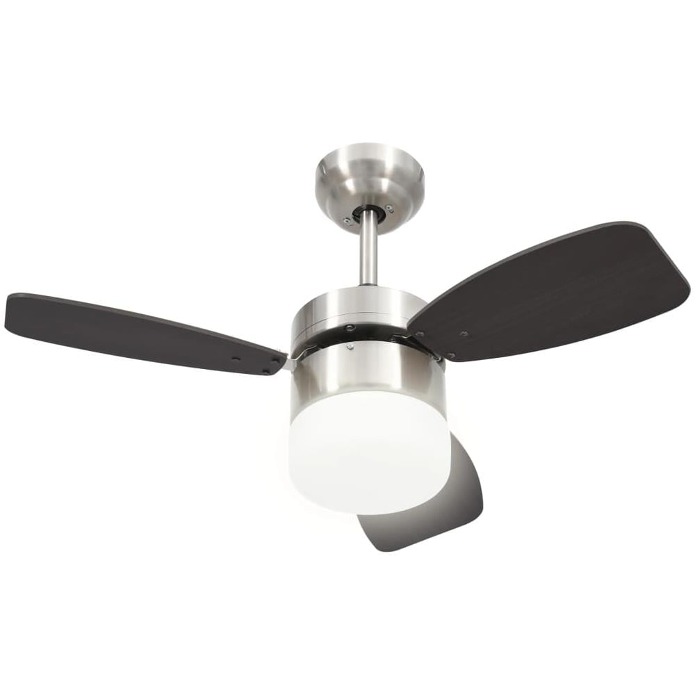 Ventilatore Soffitto con Luce e Telecomando 76 cm Marrone Scuro - Foto 8