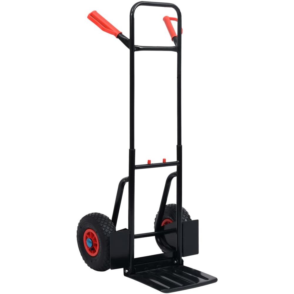 Carrello a Mano Telescopico 200 kg Nero e Rosso - Foto 1