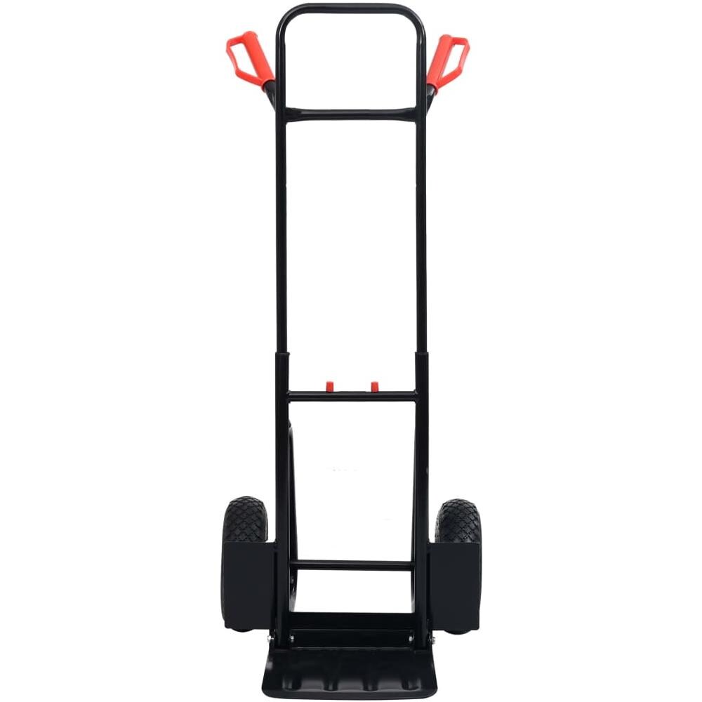 Carrello a Mano Telescopico 200 kg Nero e Rosso - Foto 2