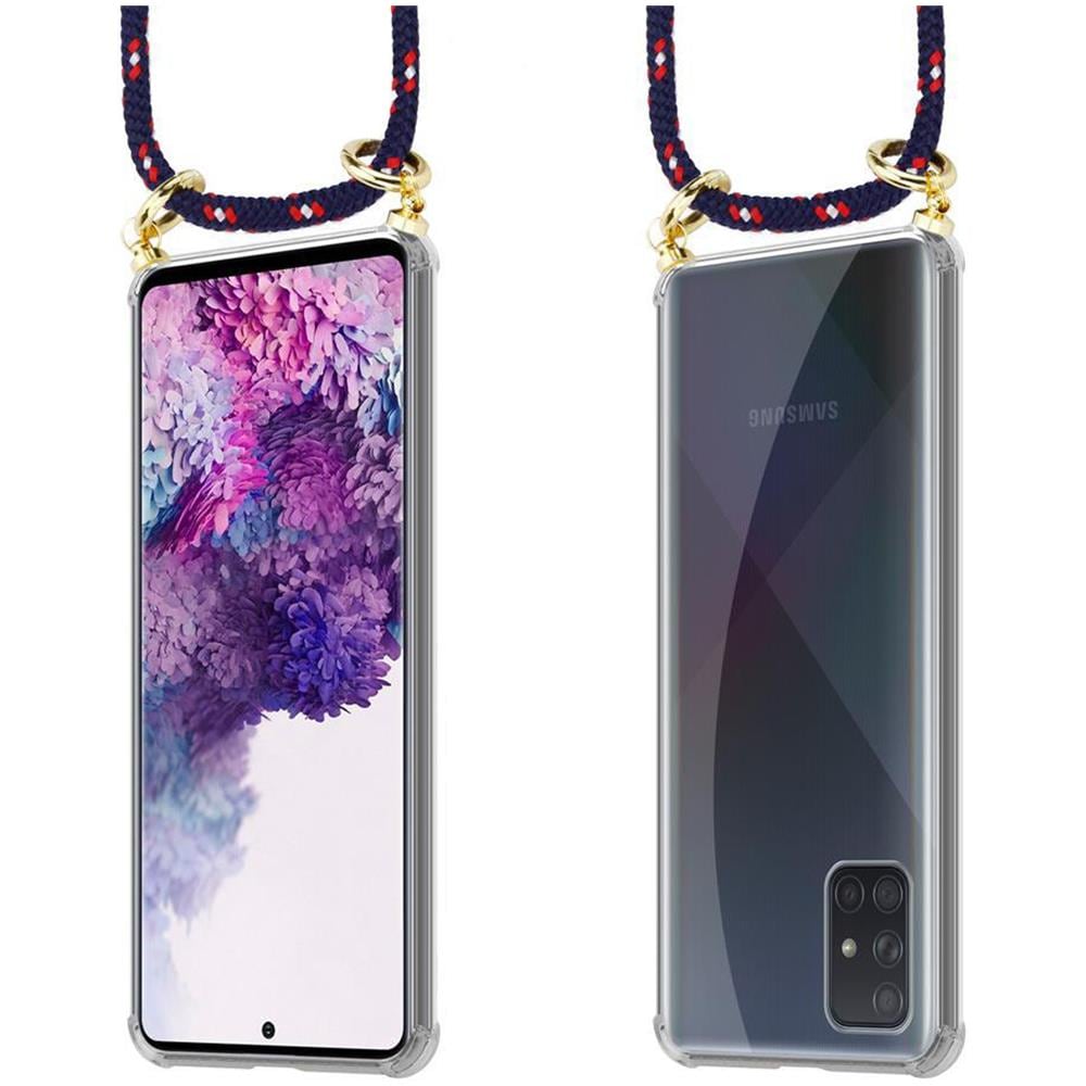 Catena Di Telefoni Cellulari Compatibile Con Samsung Galaxy A51 In Blu Rosso Bianco À Pois - Coperchio Protettivo In Silicone Con Anelli D'oro, Cinturino In Corda E Custodia Staccabile - Foto 8