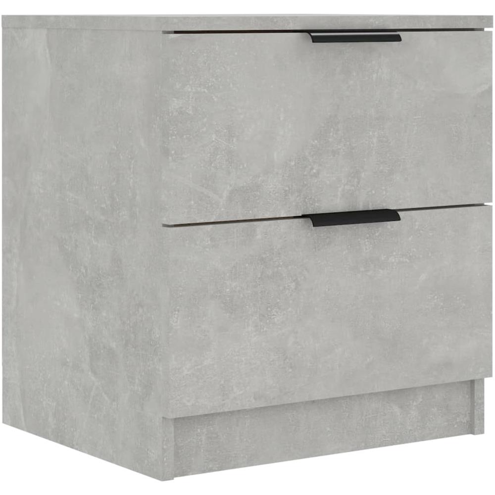 Comodini 2pz Grigio Cemento In Legno Multistrato - Foto 2
