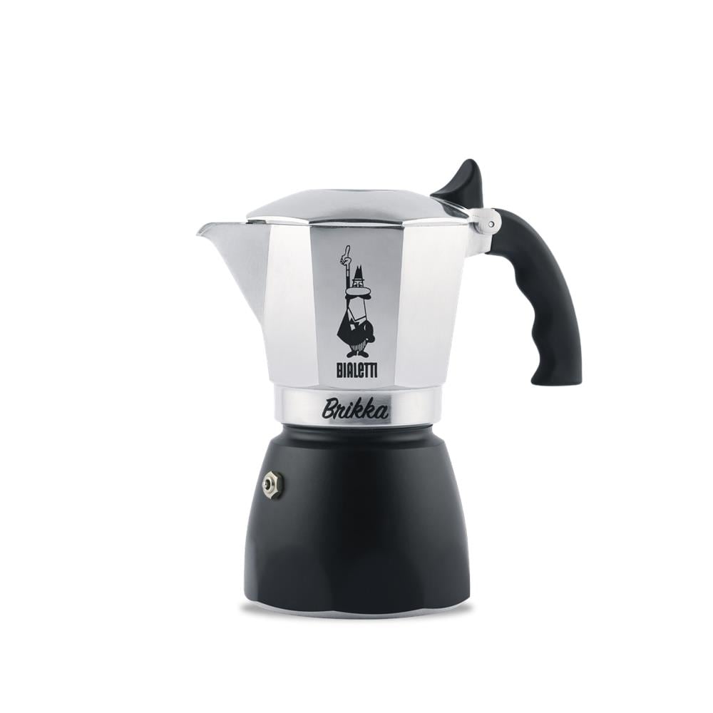 Caffettiera Moka Brikka con Capacità 2 Tazze 100 ml Colore Nero / Argento - Foto 1