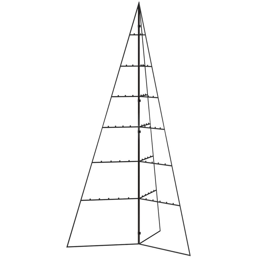 Albero Di Natale Decorativo In Metallo Nero 140 Cm - Foto 2