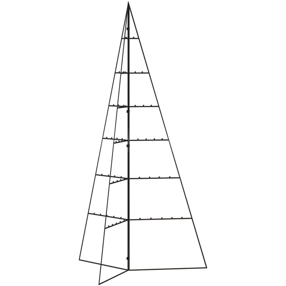 Albero Di Natale Decorativo In Metallo Nero 140 Cm - Foto 3