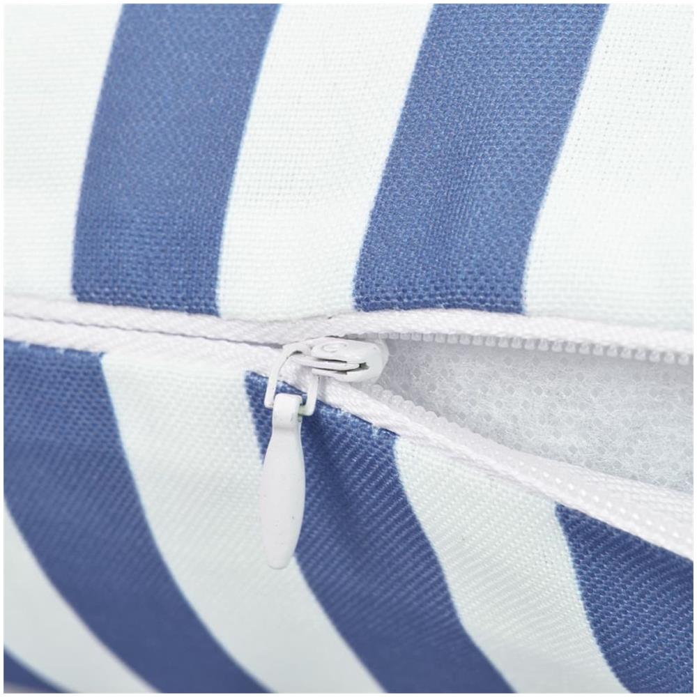 Cuscini Da Esterno 2 Pz Stampa A Righe 45x45 Cm Blu - Foto 2