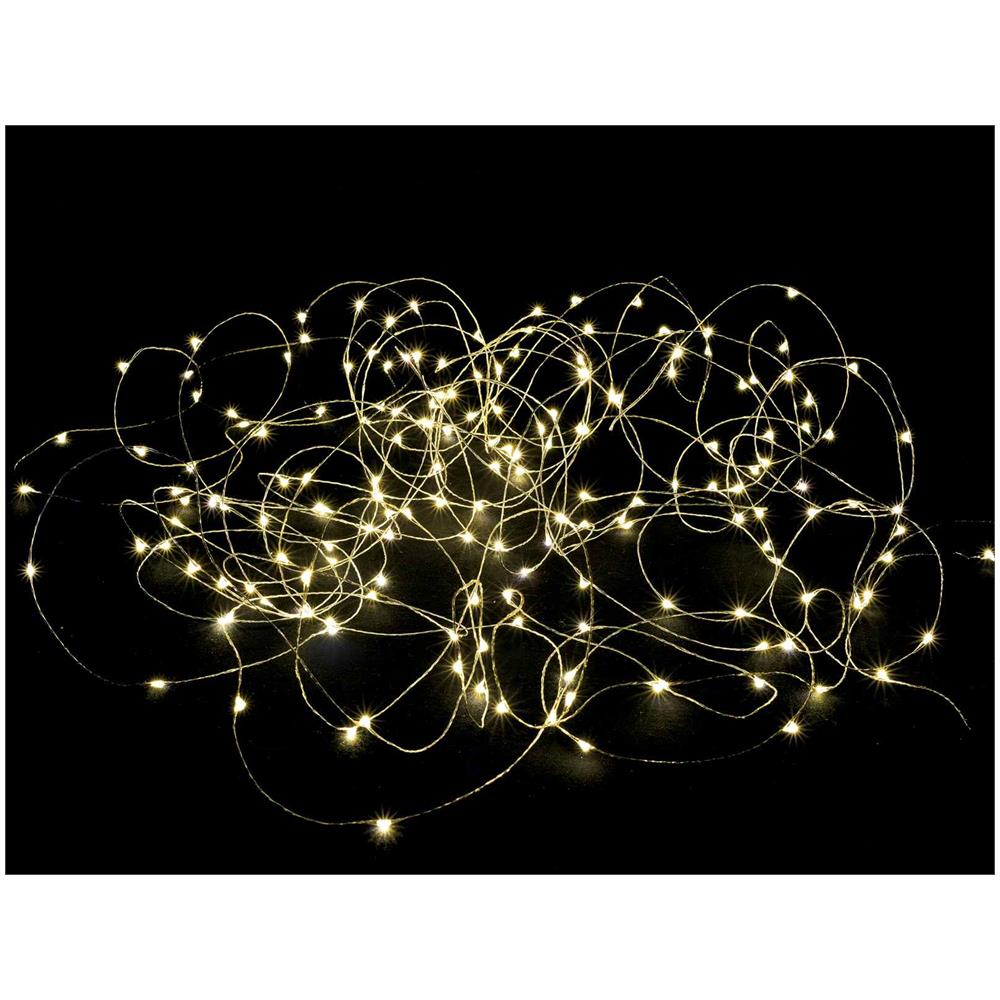 Luci Natalizie Per Interni Con Cavo In Metallo E 180 Mini Led - Foto 4